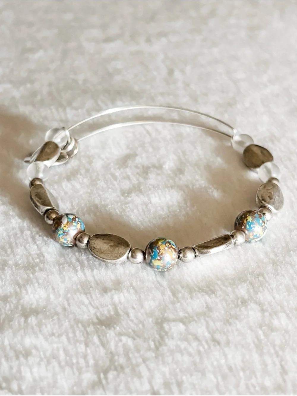 Alex and Ani Cosmo Beaded Bangle - Silver